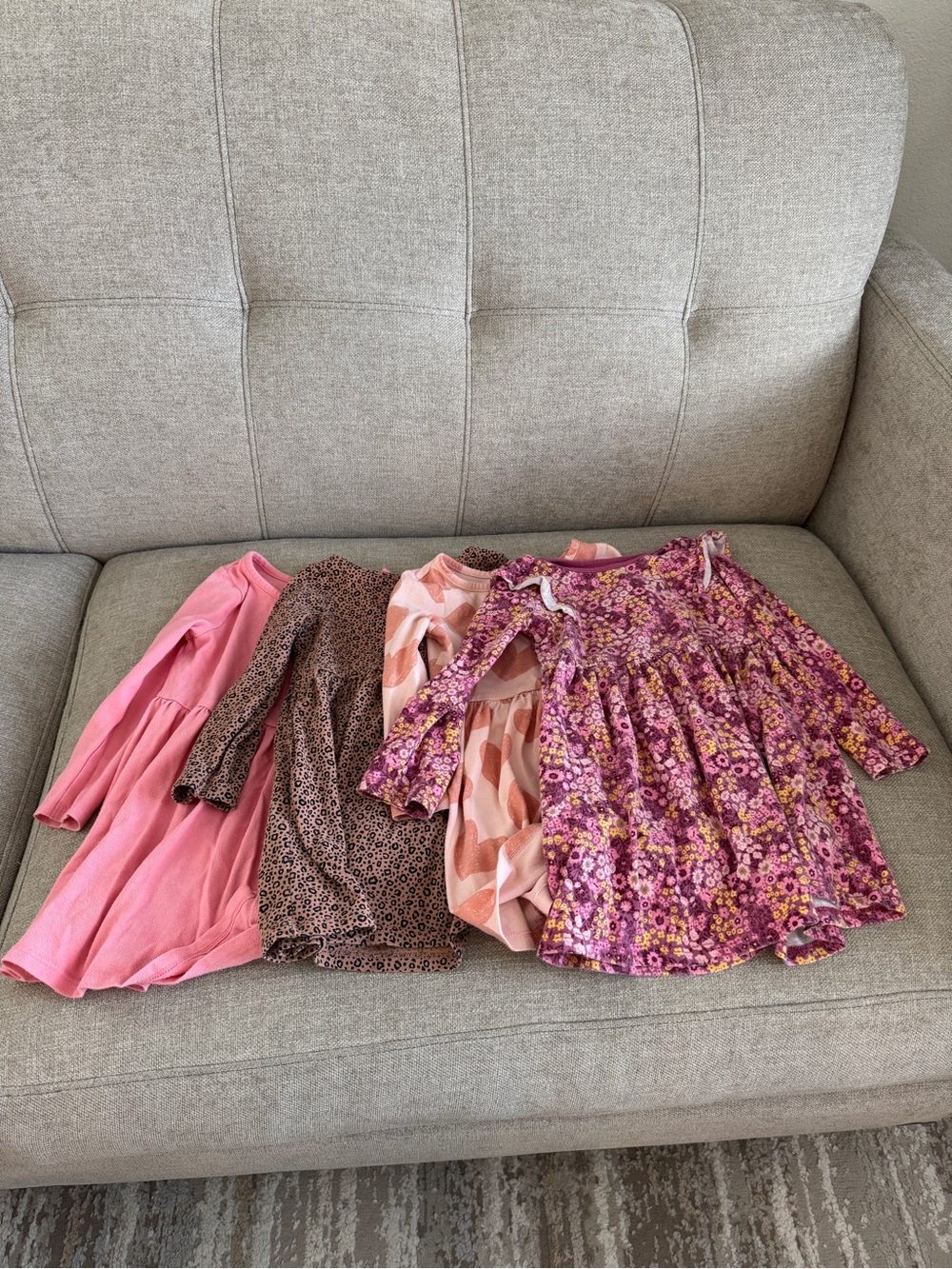 Toddler Girls 2T long sleeve dresses bundle